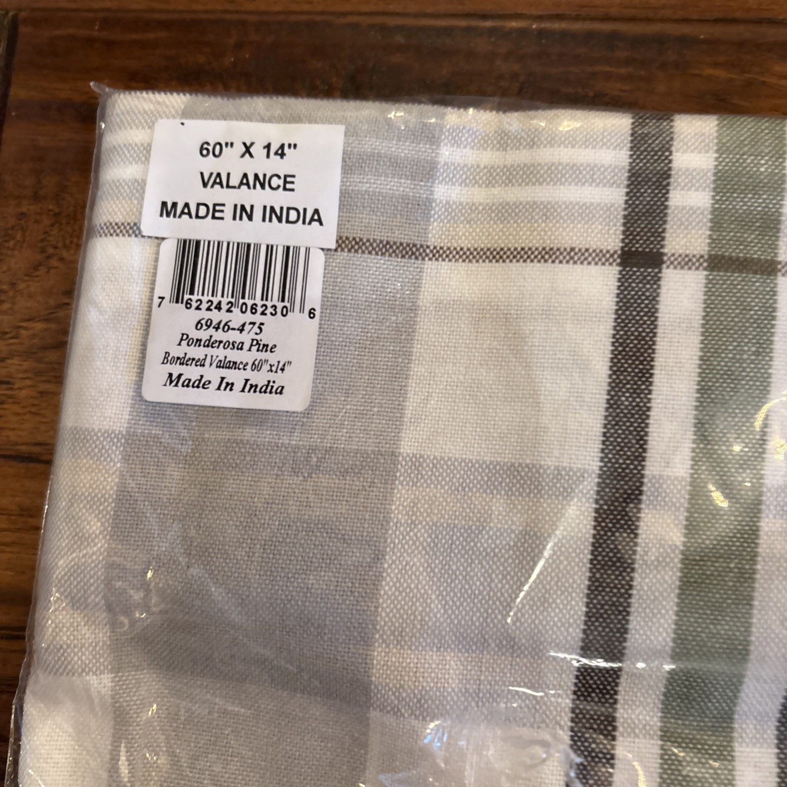 Ponderosa Pine Cone Bordered Country Cabin Cotton Unlined Valance 60″ x 14″