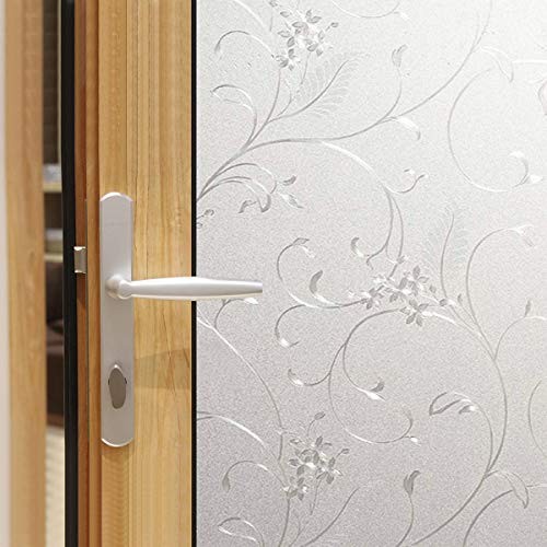 Frosted Privacy Window Film, Glass Door Privacy Film 35.4×78.7 Inches Wheat