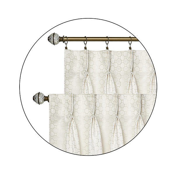 Achim Home Furnishing: Claire Charcoal Geometric Contemporary Window Curtain