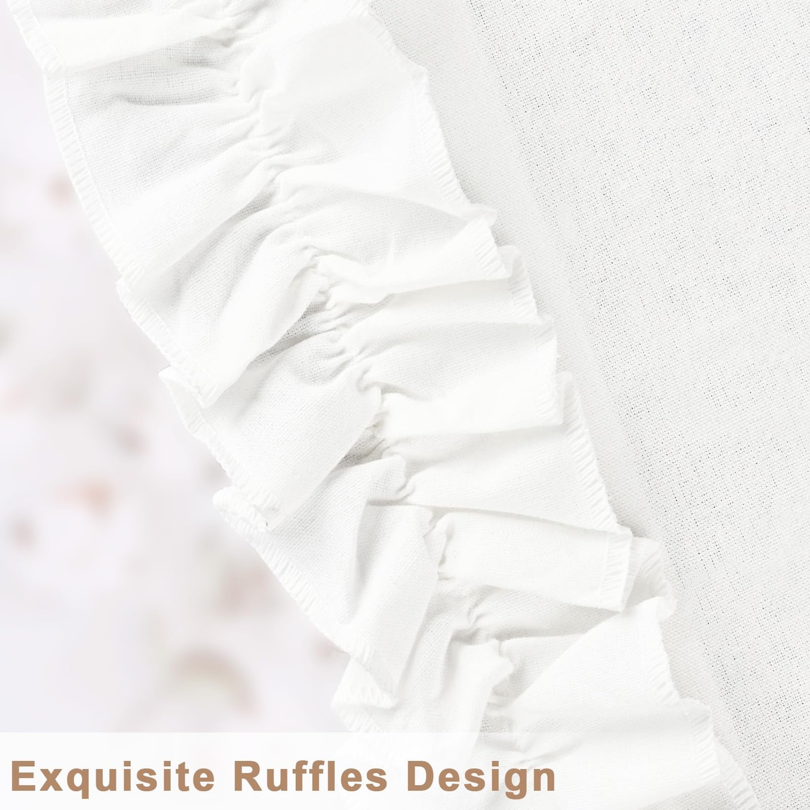 Linen Valances for Windows Farmhouse Ruffle Swag Valance Rustic Country Windo…