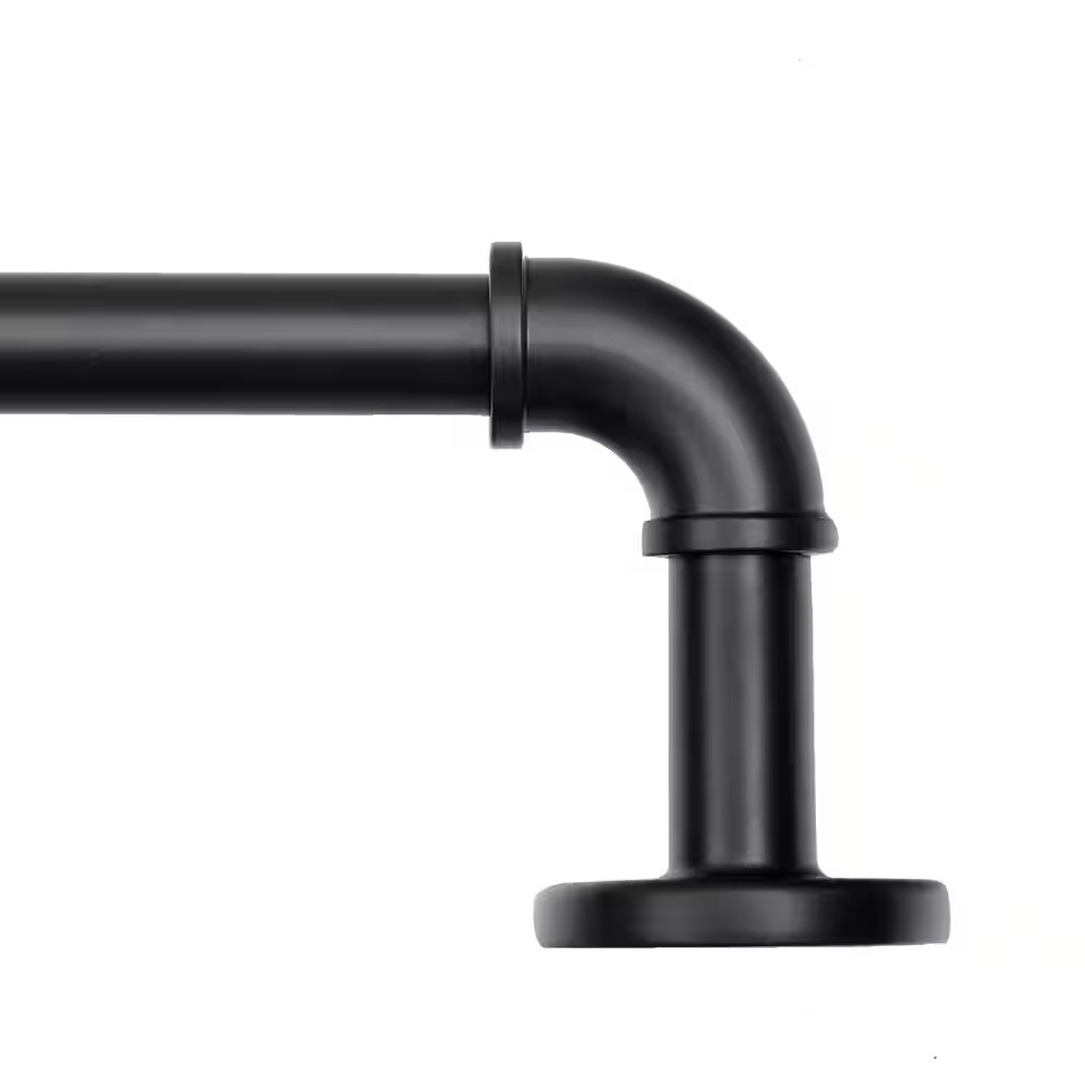 48 In. 86 In. Rustic Style 1 In. Adjustable Wrap around Heavy Duty Single Blacko