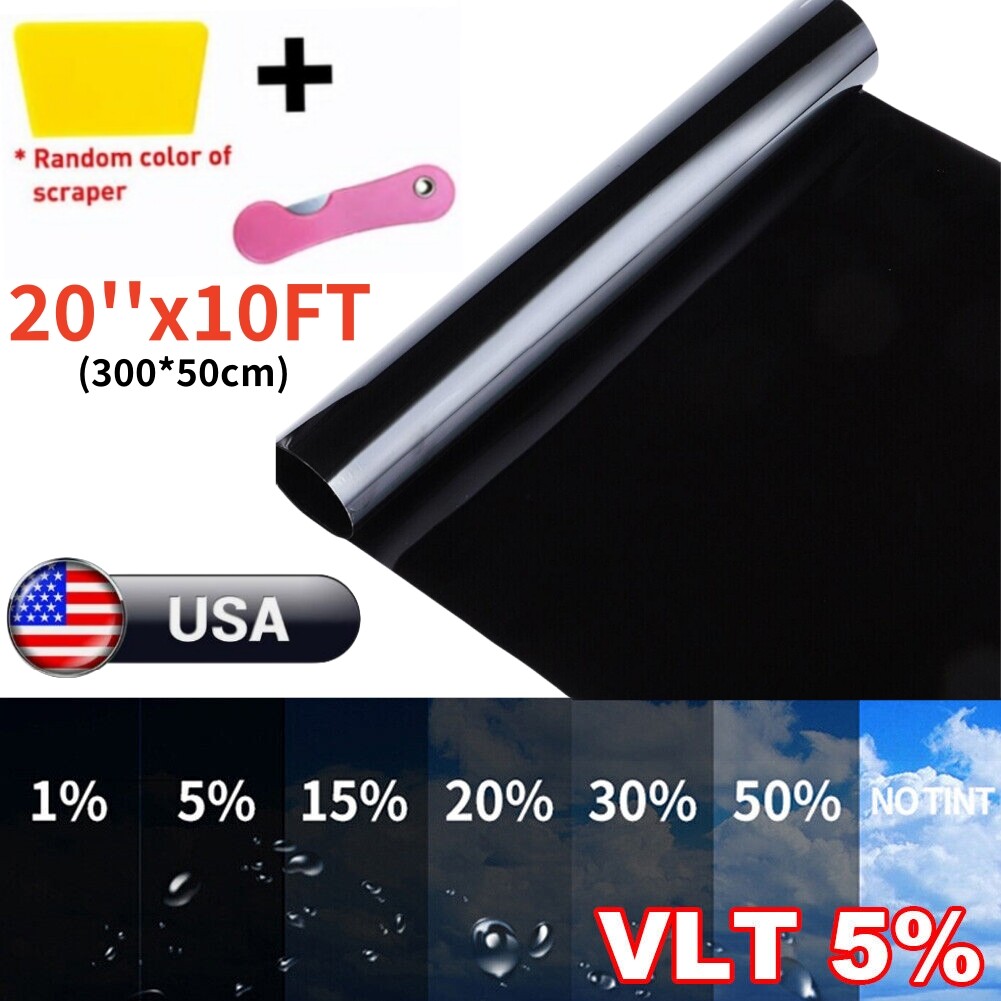 20″x10ft Uncut Roll Window Tint Film 5% 15% 25% 35% VLT Car Home Office Glass