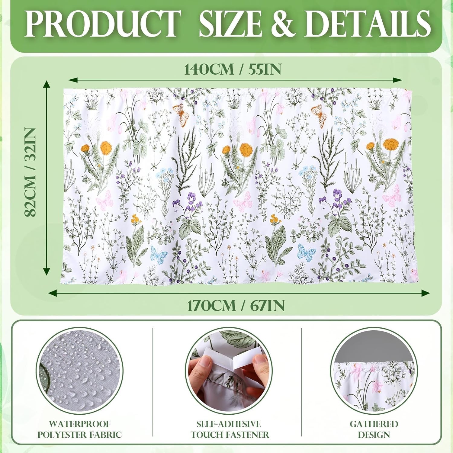 Elegant 55×32 Inch Waterproof Sink Skirt – Diamond Stitch Design for Bath Decor
