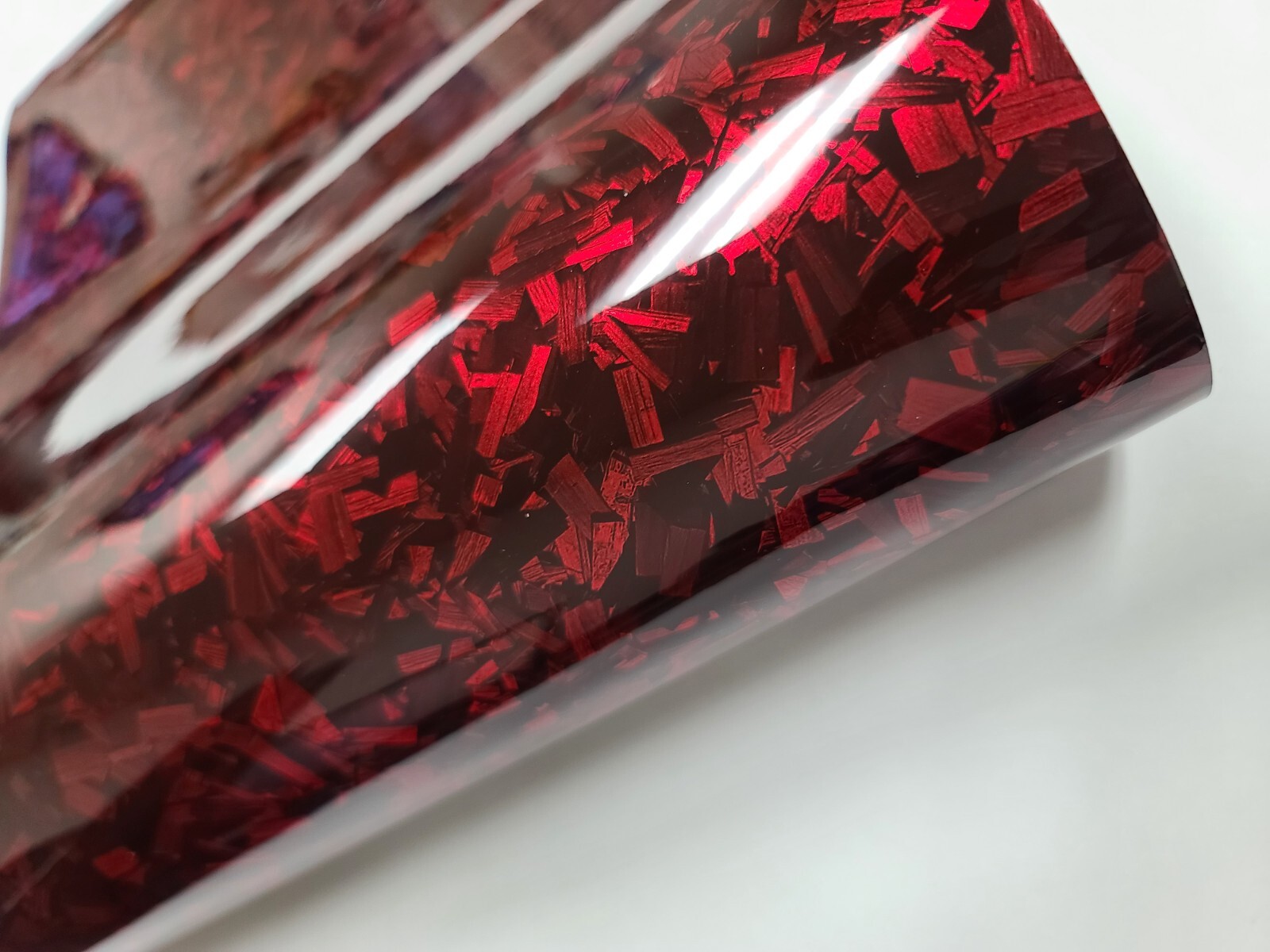 Gloss Matte Infused Forged Carbon Fiber Black Red Vinyl Car Wrap Sticker Decal