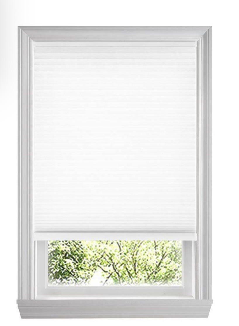Cordless White Cellular Blinds Solid Modern Window Shade from the Home Depot