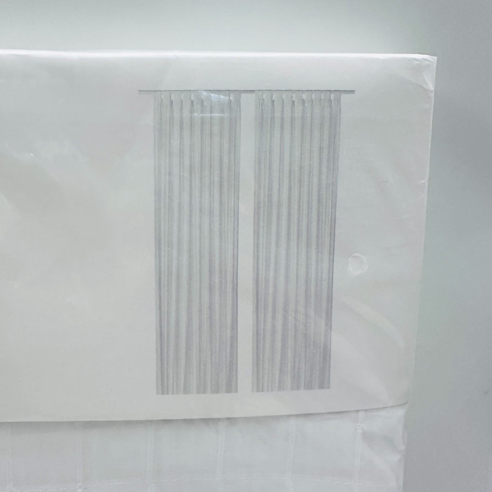 Ikea LILL Sheer Mesh White Canopy Drapes Curtains 2 Panels (1 Pair) 110″ x 98″