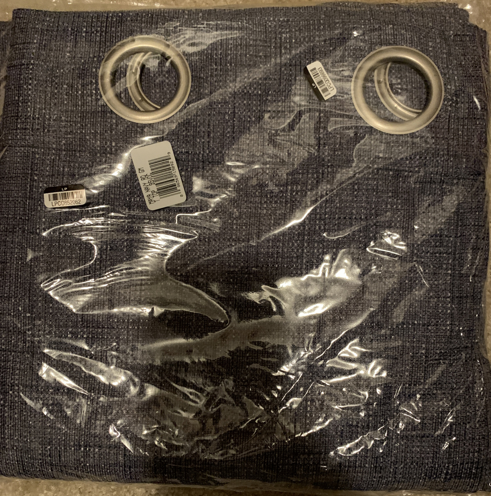 SUNSMART MAYA BLACKOUT GROMMET WINDOW CURTAIN (1)PANEL NAVY 50 X 95