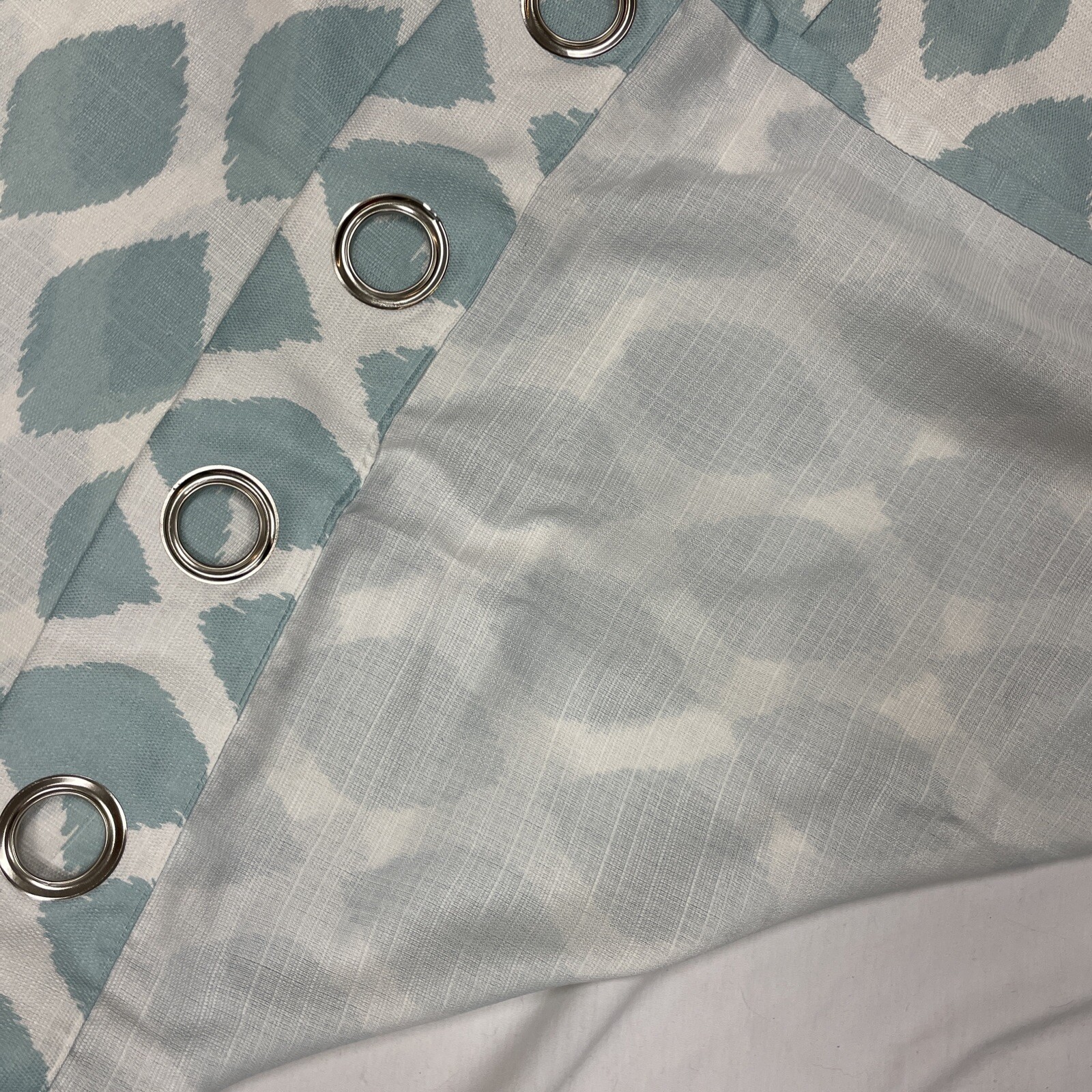 2 Better Homes and Gardens Seafoam green ivory grommet Curtain Panel 52”x82”