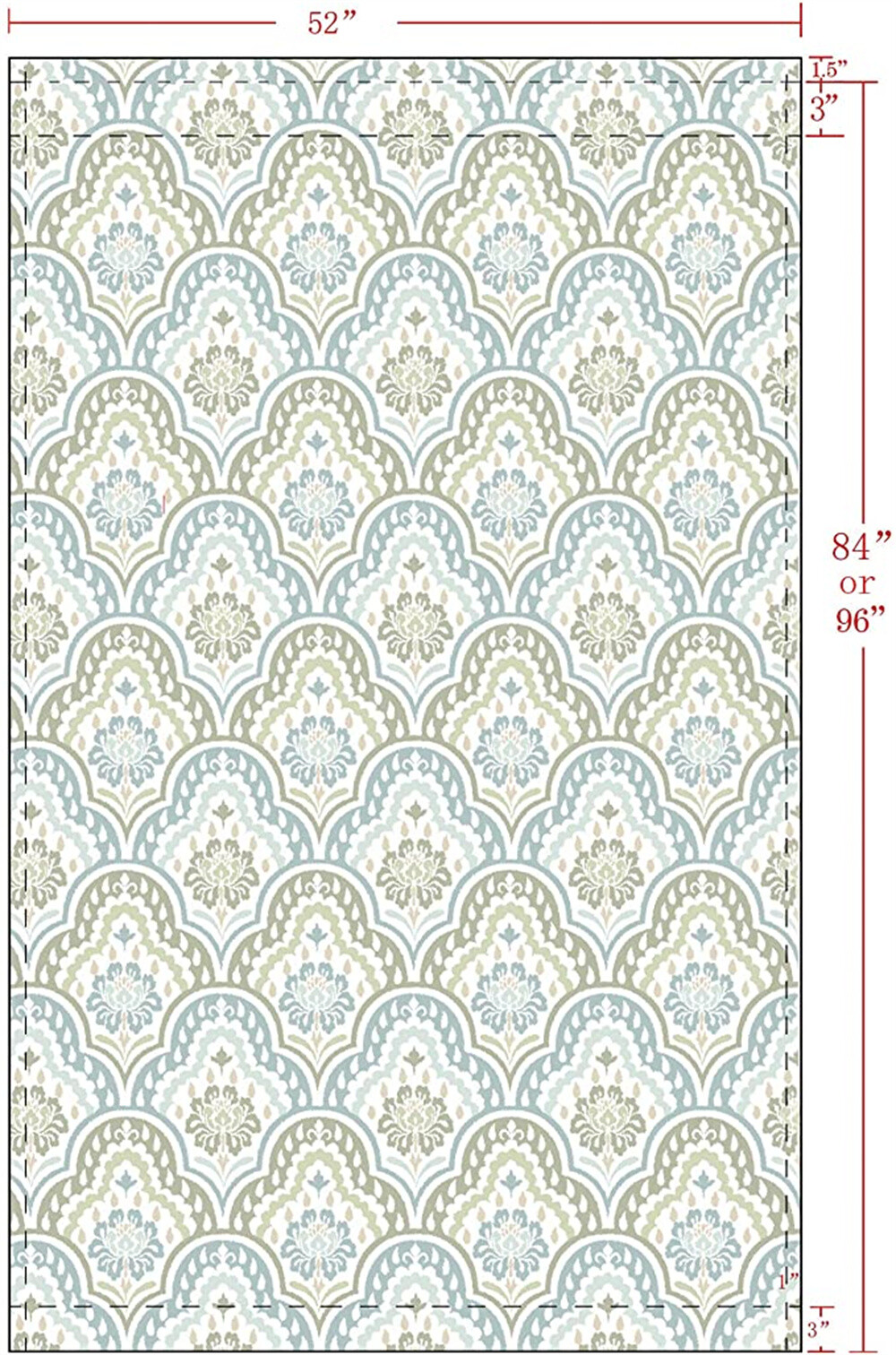 Tivoli Ikat Design Microfiber Curtains 2 Panel Set Living Room Bedroom Teal-Aqua