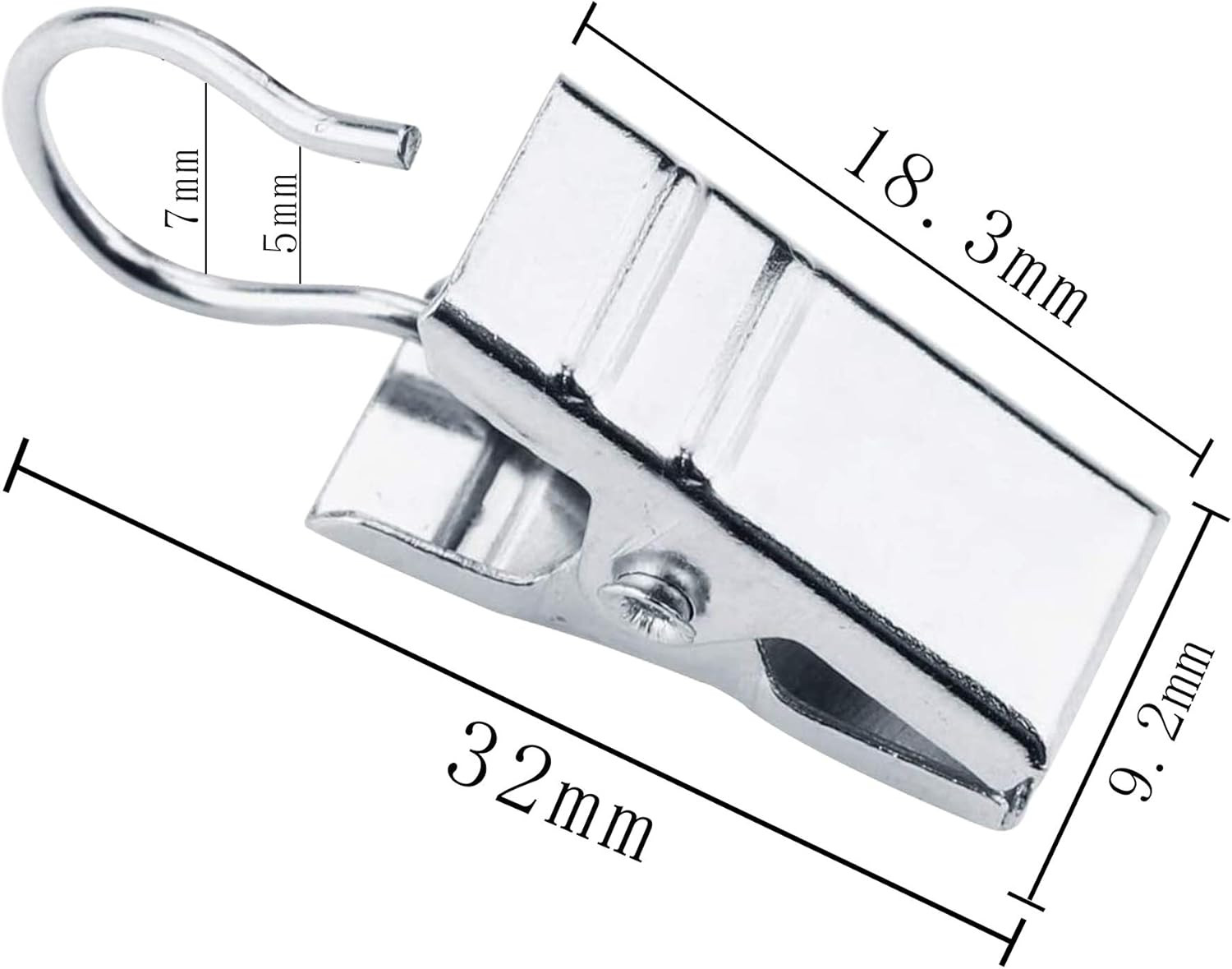120 Pack Heavy-Duty Hook Clip Set Metal Curtain Clips for Curtain Photos Home Pa