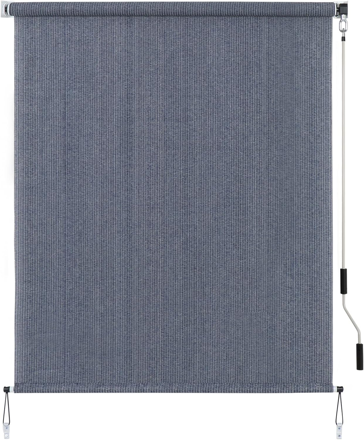 Outdoor Sunshade Roller Shades 48″ W X 72″ H, Cordless Roll up Shade Blinds Priv