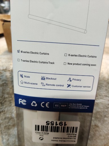 2 Electric Blackout Roller Blinds with Remote Control Grey 31″X72″ GRANDEKOR