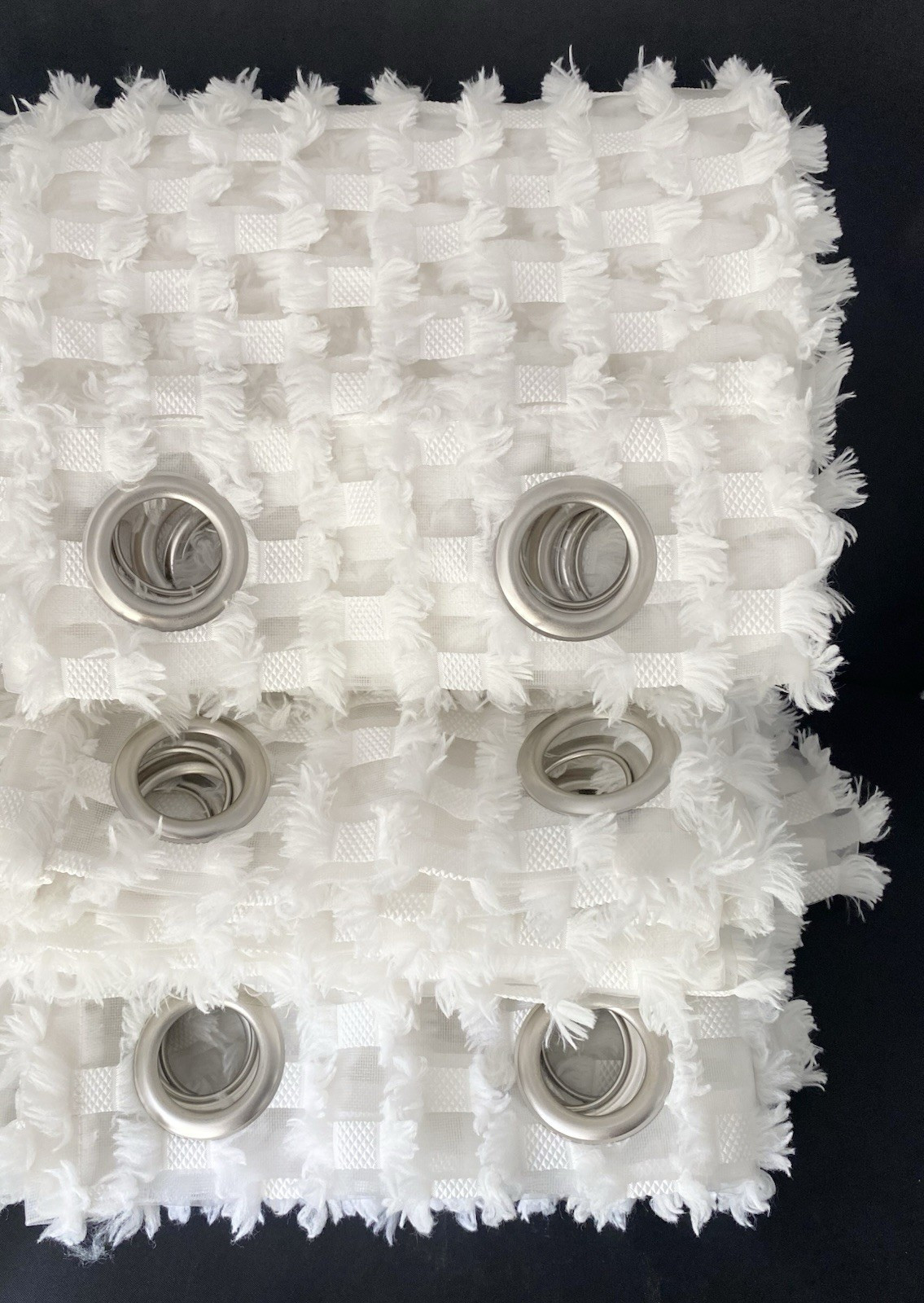 Lot 3 Sheer Fabric Curtain Panels Textured Madison Park Cortina 50×94.8