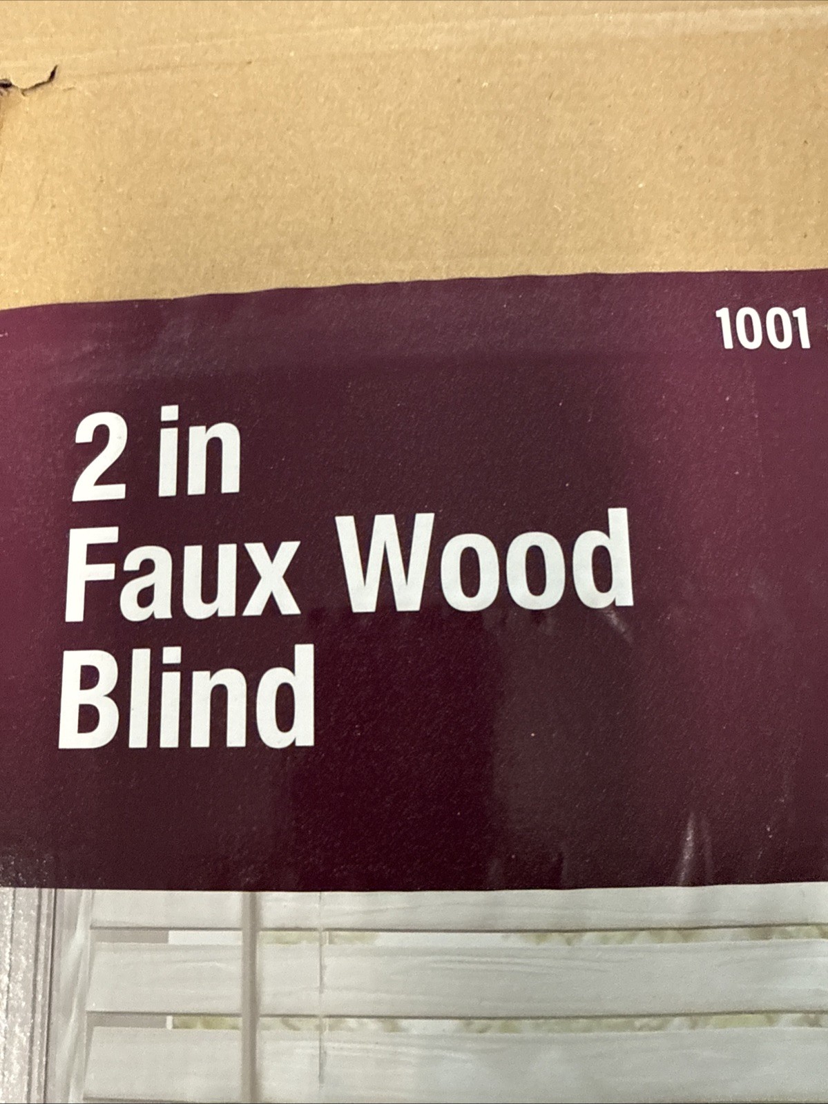 Faux wood Blind 2” New , Home Decorators 59in X 64in Length, White