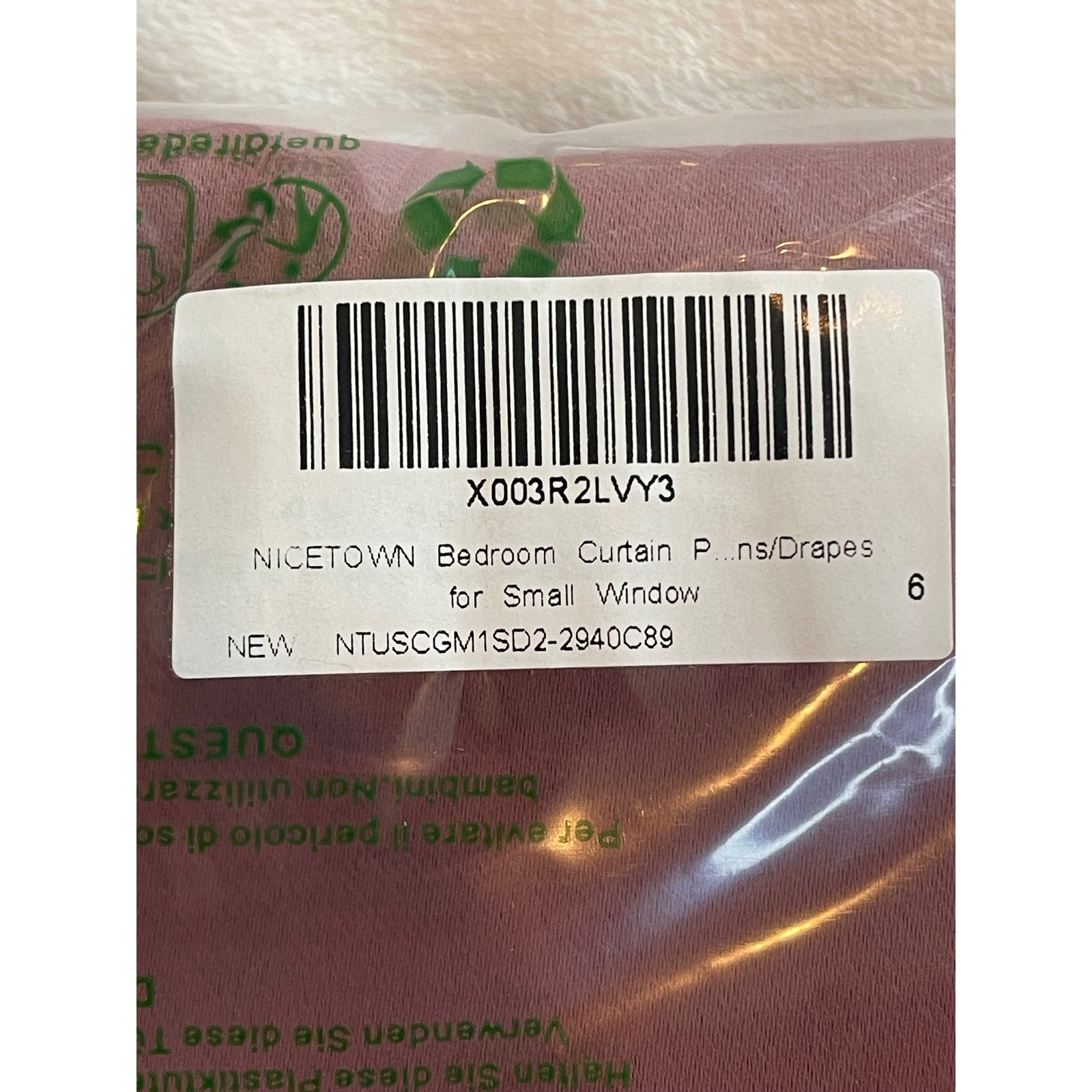NICETOWN Bedroom Curtain Panels Grommet Top Mauve Pink 29×40 Set of 2 New