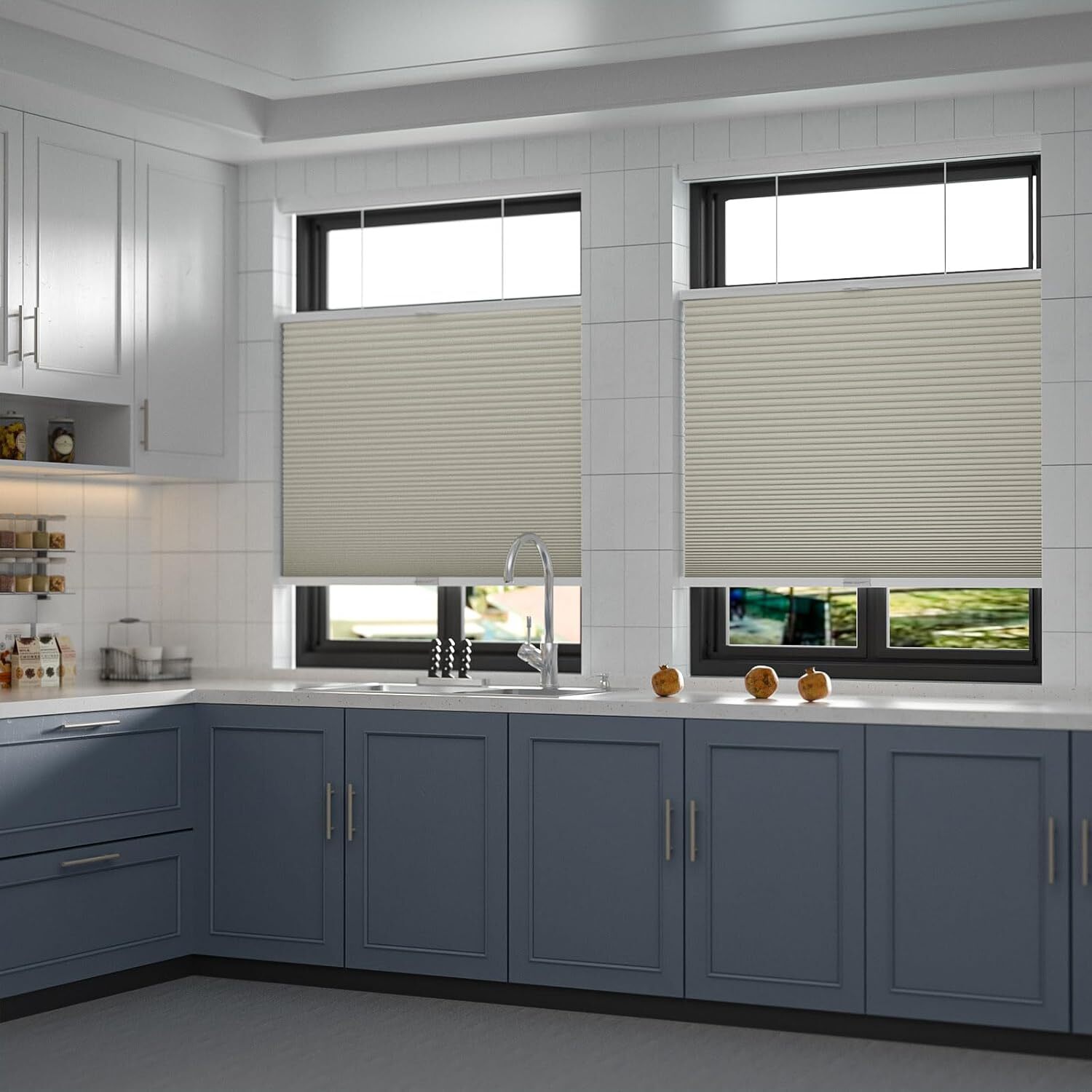 Changshade CUSTOM 100% Blackout Top Down Bottom Up Window Shade Honeycomb Blinds