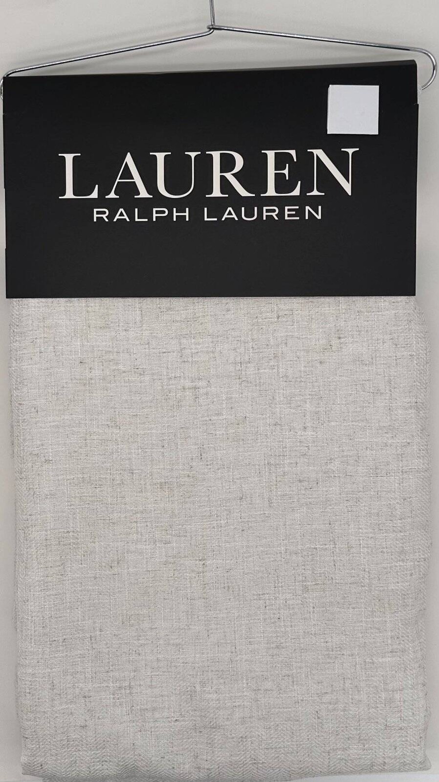 Ralph Lauren Belgian Linen Rod Pocket Back Tab BLACKOUT Drapes (2) 54 x 84 Linen