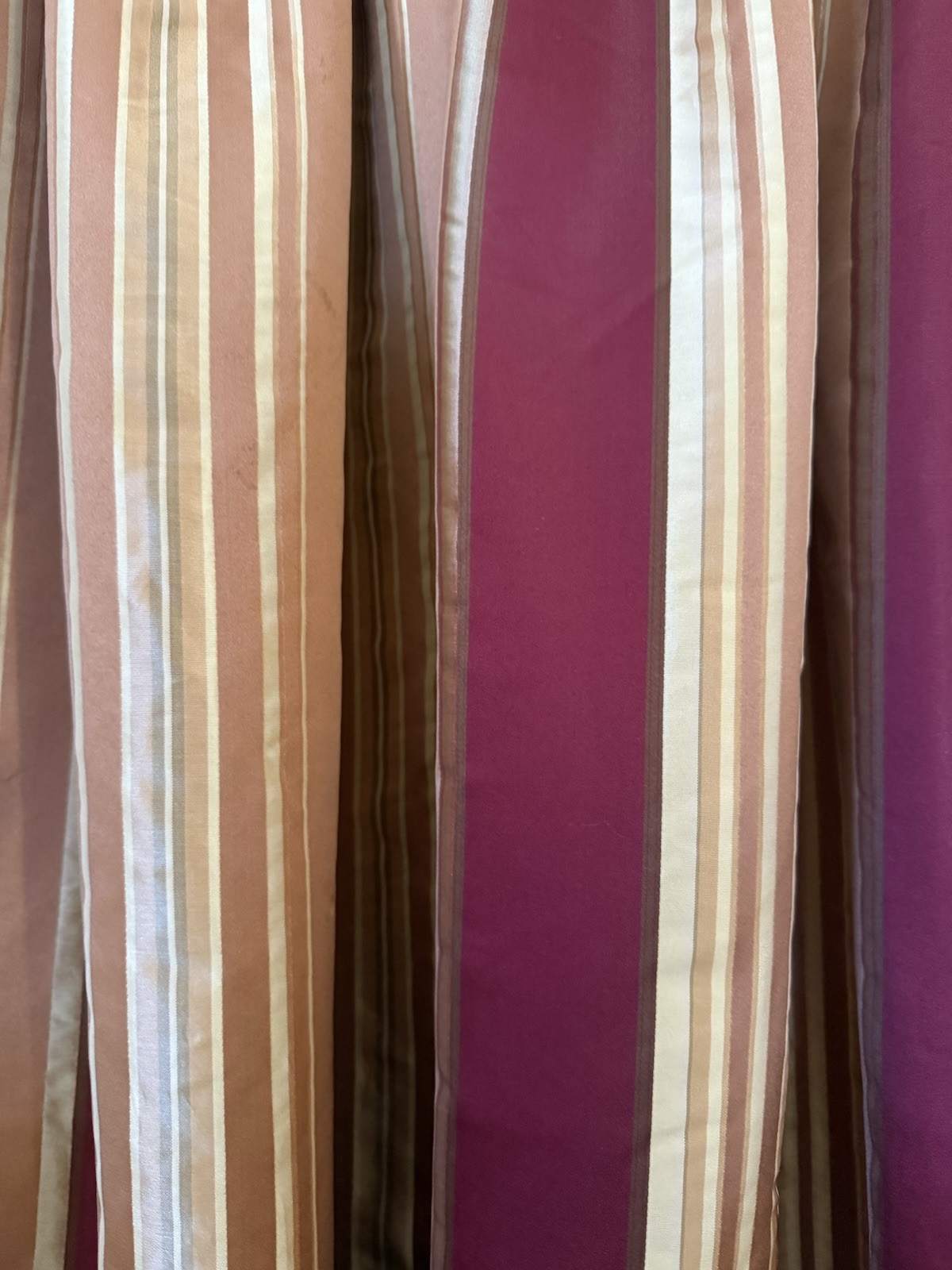 2 JC Penney Chris Madden Lined & Interlined Panels 1 Pr Curtains Burgundy Gold