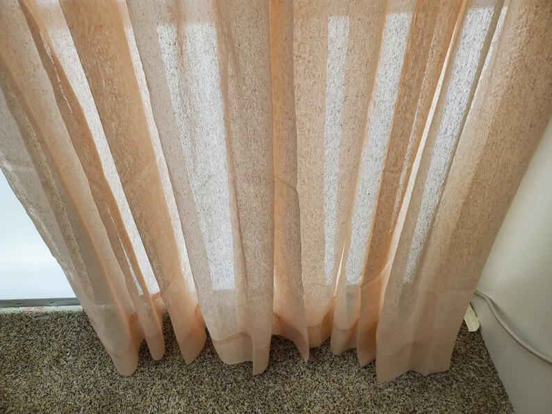 VINTAGE Contessa SILK BLEND 84″ Length Panel Pair Blush Rose 2 Panels 58×84 Each