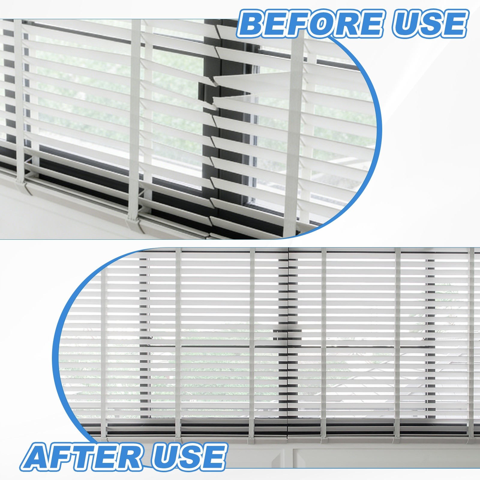 10Pcs Horizontal Blind Repair Tabs, Blind Replacement Slats (1″ W x 3″ L, Blue)