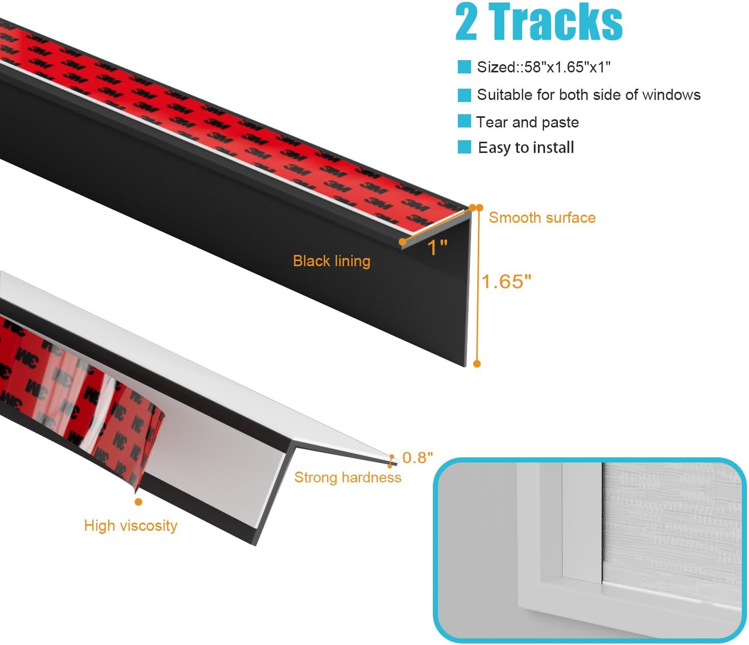 Light Blocking Strips, Light Blockers for Window Shades and Blinds, Block Light