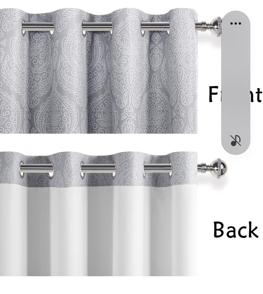 DWCN Gray Ombre Blackout Curtains for Living Room