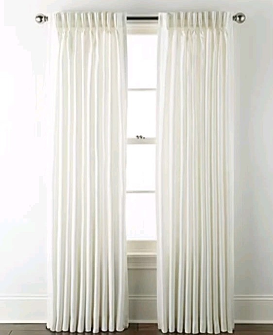 Liz Claiborne Supreme Pinch Pleat Back Tab Light-Filtering Panel 50″x95″/ White