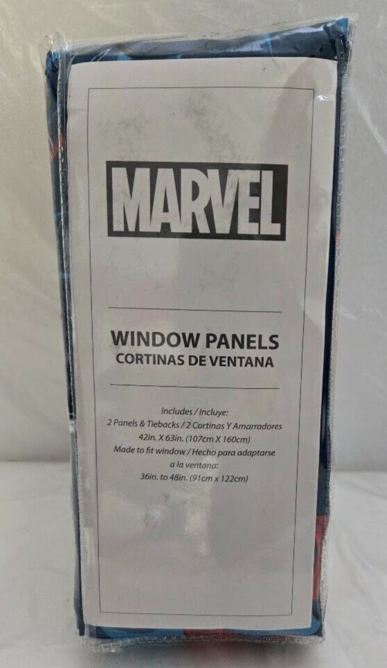 Jay Franco Marvel Spiderman Astonish Window 2-Panels 42″ x 63″ Blue Multicolor