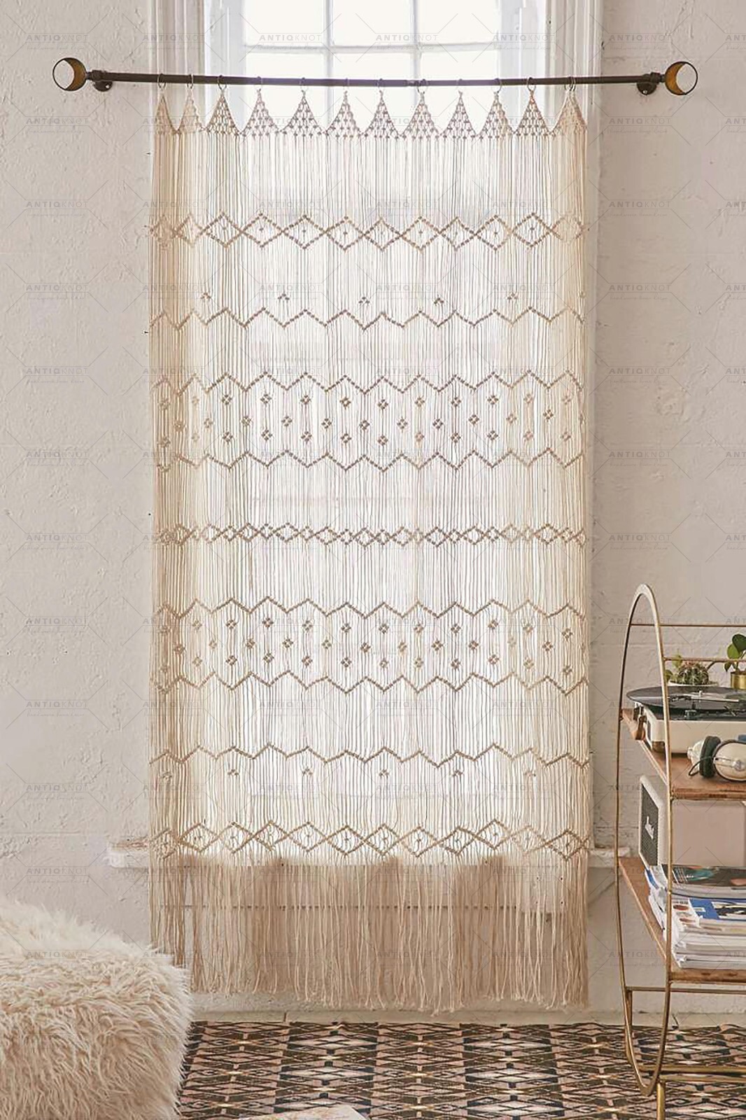 Macramé Door Curtain | Large Wedding Backdrop | Tapestry | Window curtain