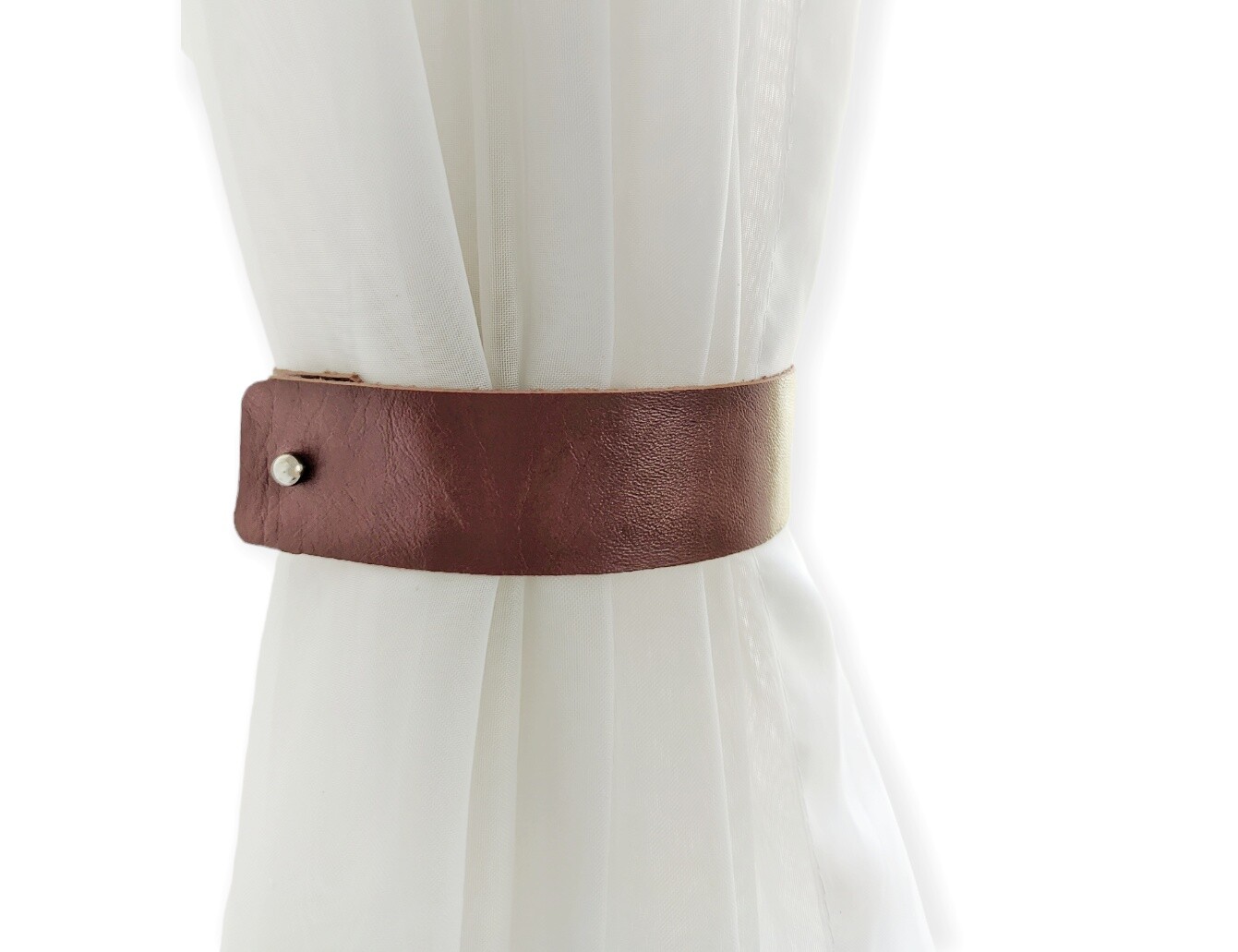 50cm Leather Curtain Tiebacks Minimal Curtain Boho Tie Backs, Curtain Tieback