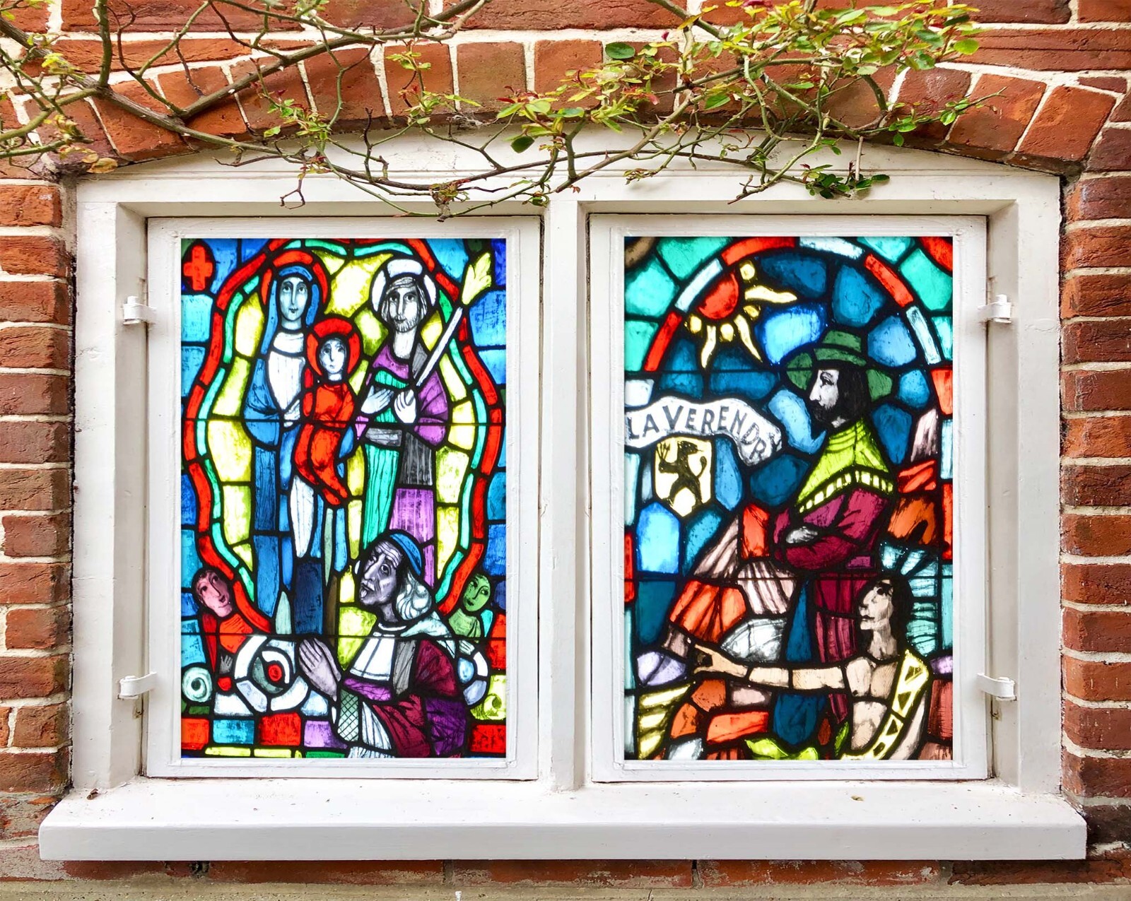 3D Character Pattern A45 Window Film Print Sticker Cling Stained Glass UV Sinsin