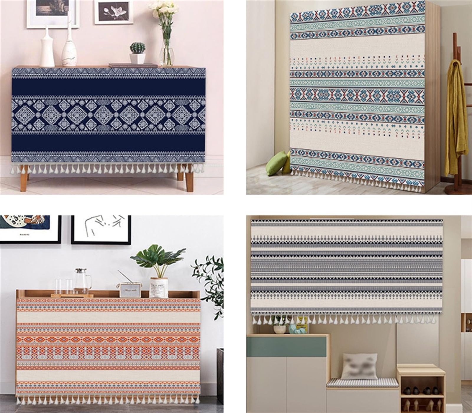 Kitchen Curtain Under The Sink Privacy Dust Proof Cabinet Curtains Short Curt…