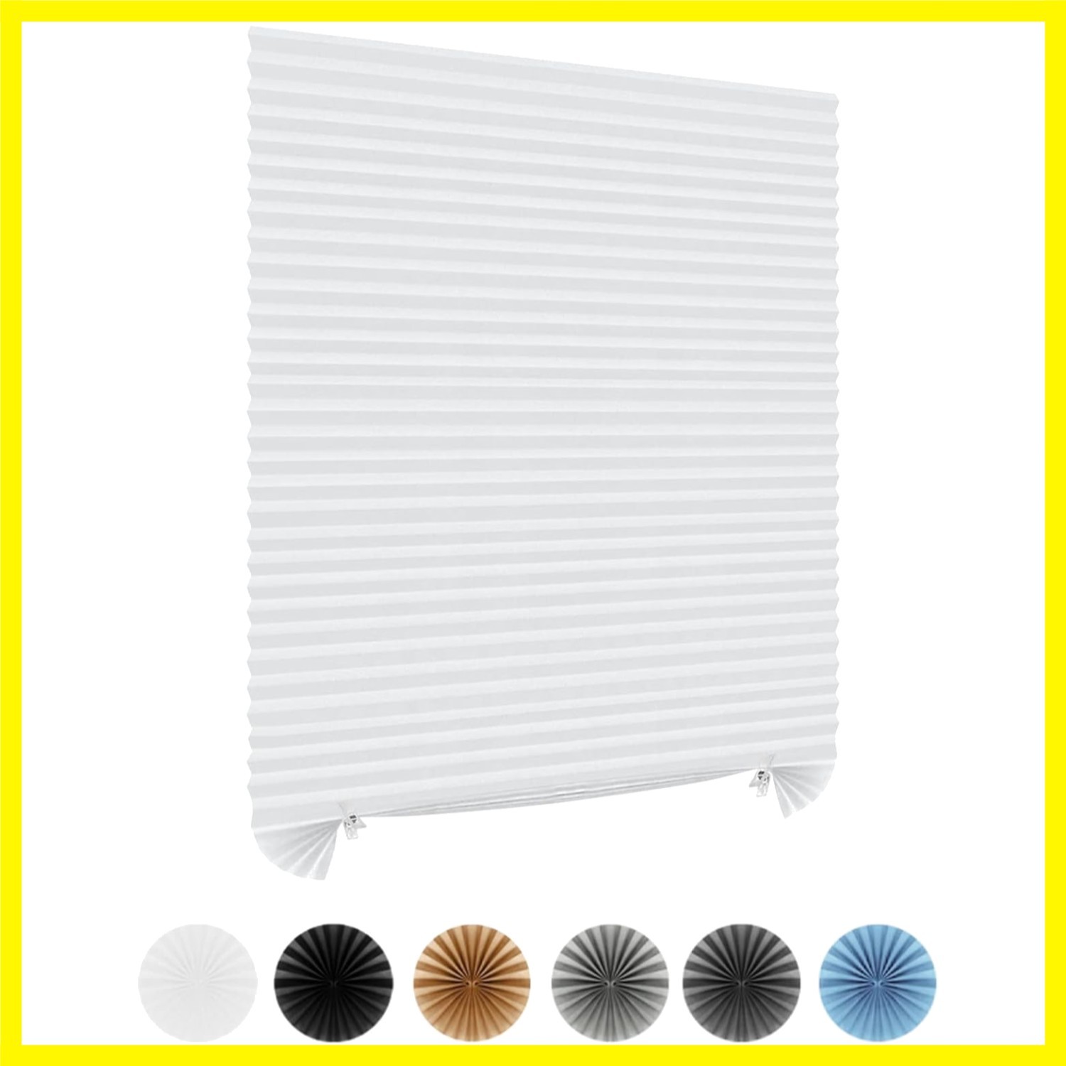 Window Blinds Cordless No Drill Cut to Size Clip On Stick On Self Adhesive Te…