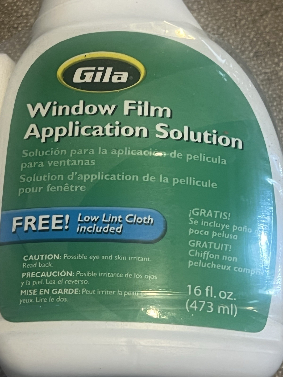 Gila Window Film Application Solution 16oz Spray Bottle with Cloth