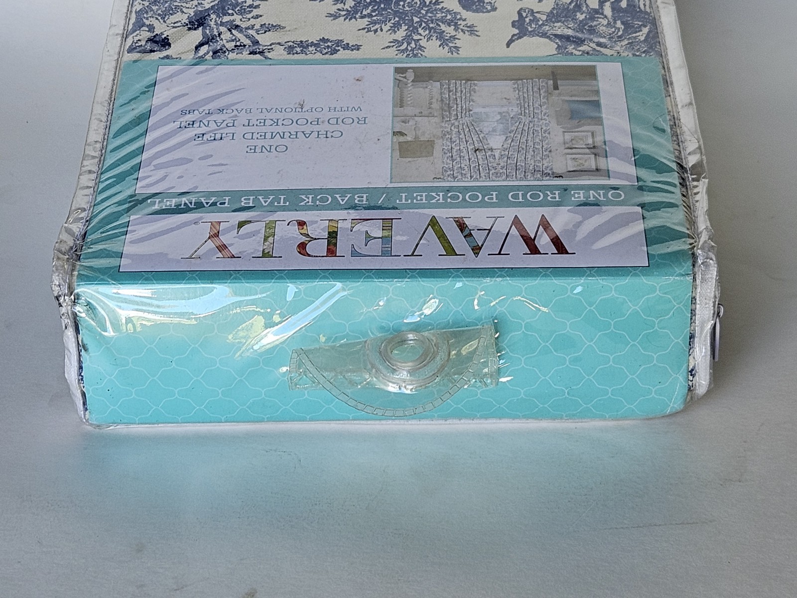 Waverly CHARMED LIFE Curtain Panel Cottagecore French TOILE Blue
