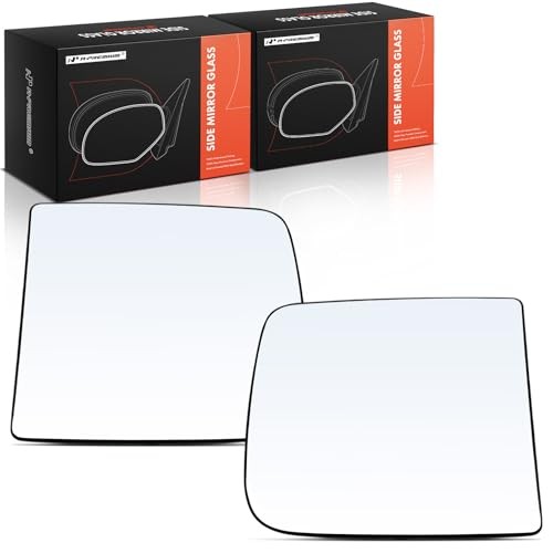 2-PC Driver and Passenger Side Upper Non-Heated Mirror Glass with Backing
