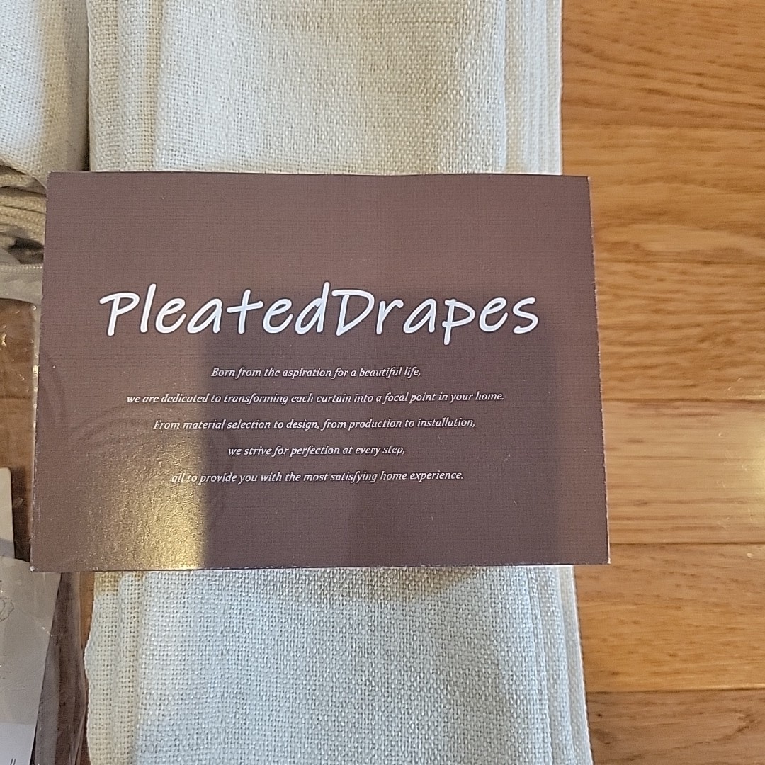 Pinch Pleated Curtain Light Filtering Unlined Drapes 2 Panels- Each Is 40″x96″