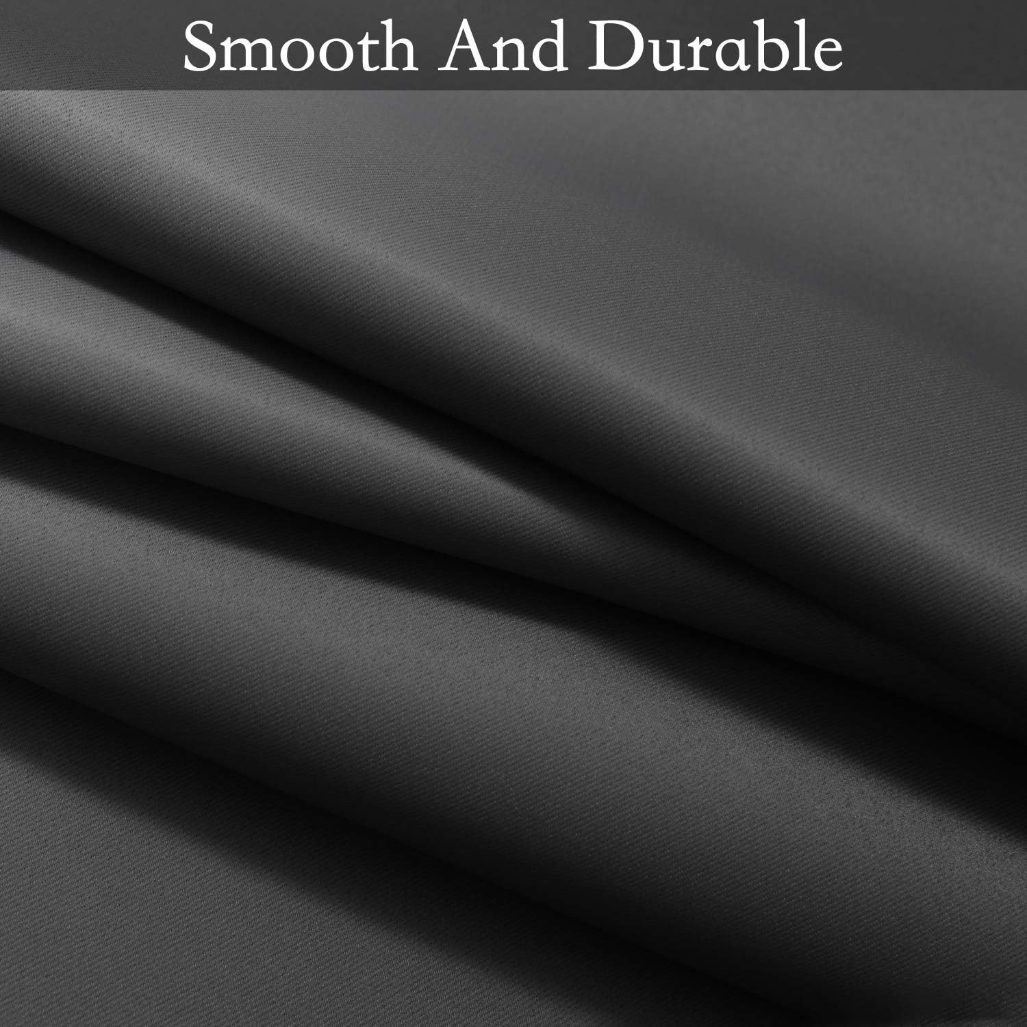 Simplehome Ombre Black to Grey White Curtains for Living Room 52Wx84L | Room Dar