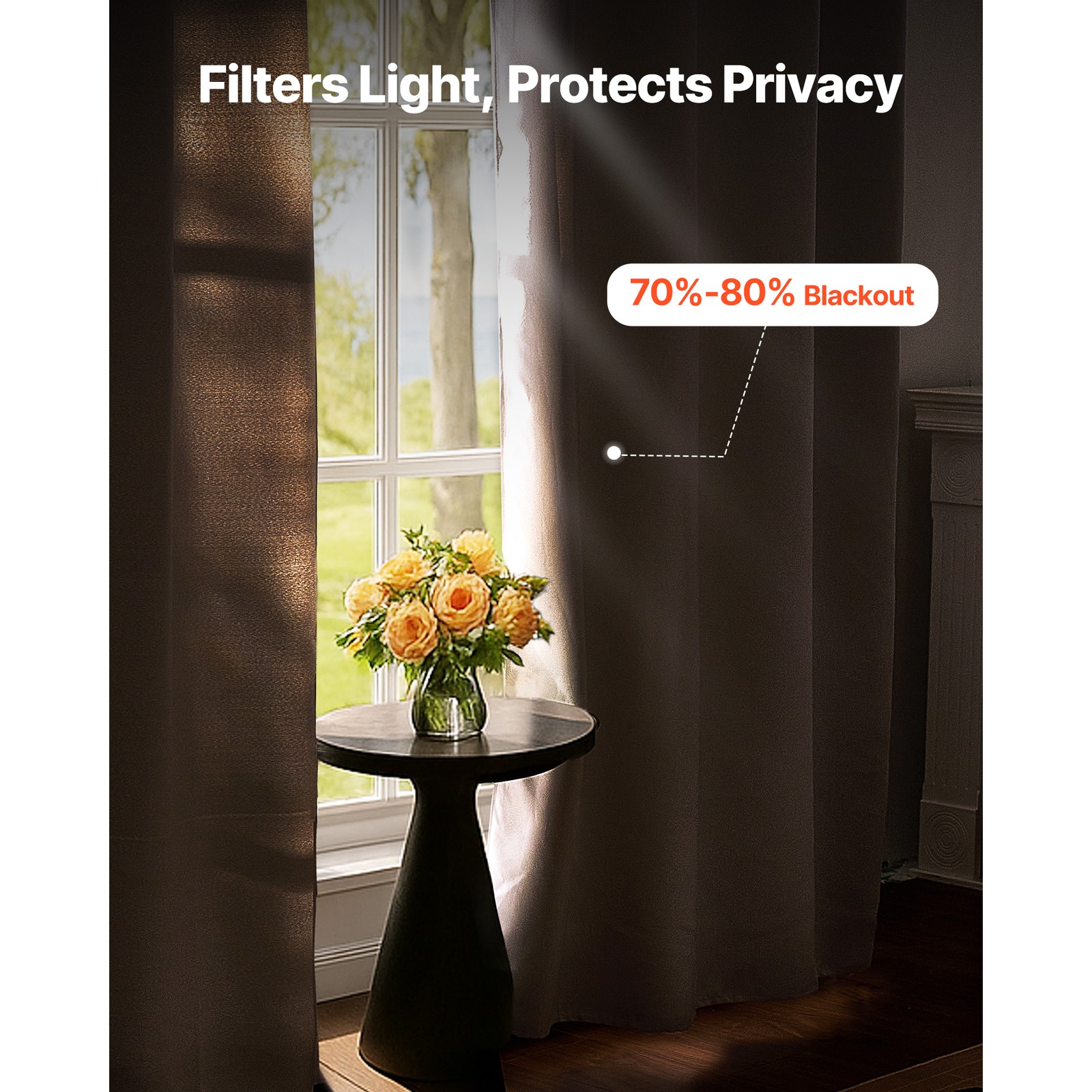 Uimoso 2-Piece Thermal Blackout Curtains with Grommets, 52×84 Inches