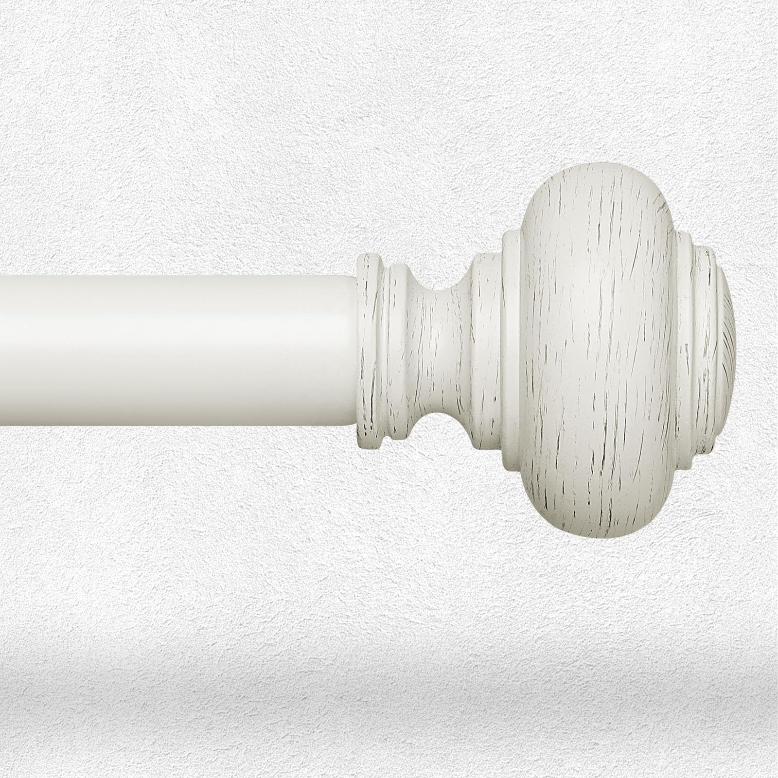 Antique White Curtain Rods for Windows 30 to 56 Inch, Decorative Heavy Duty S…