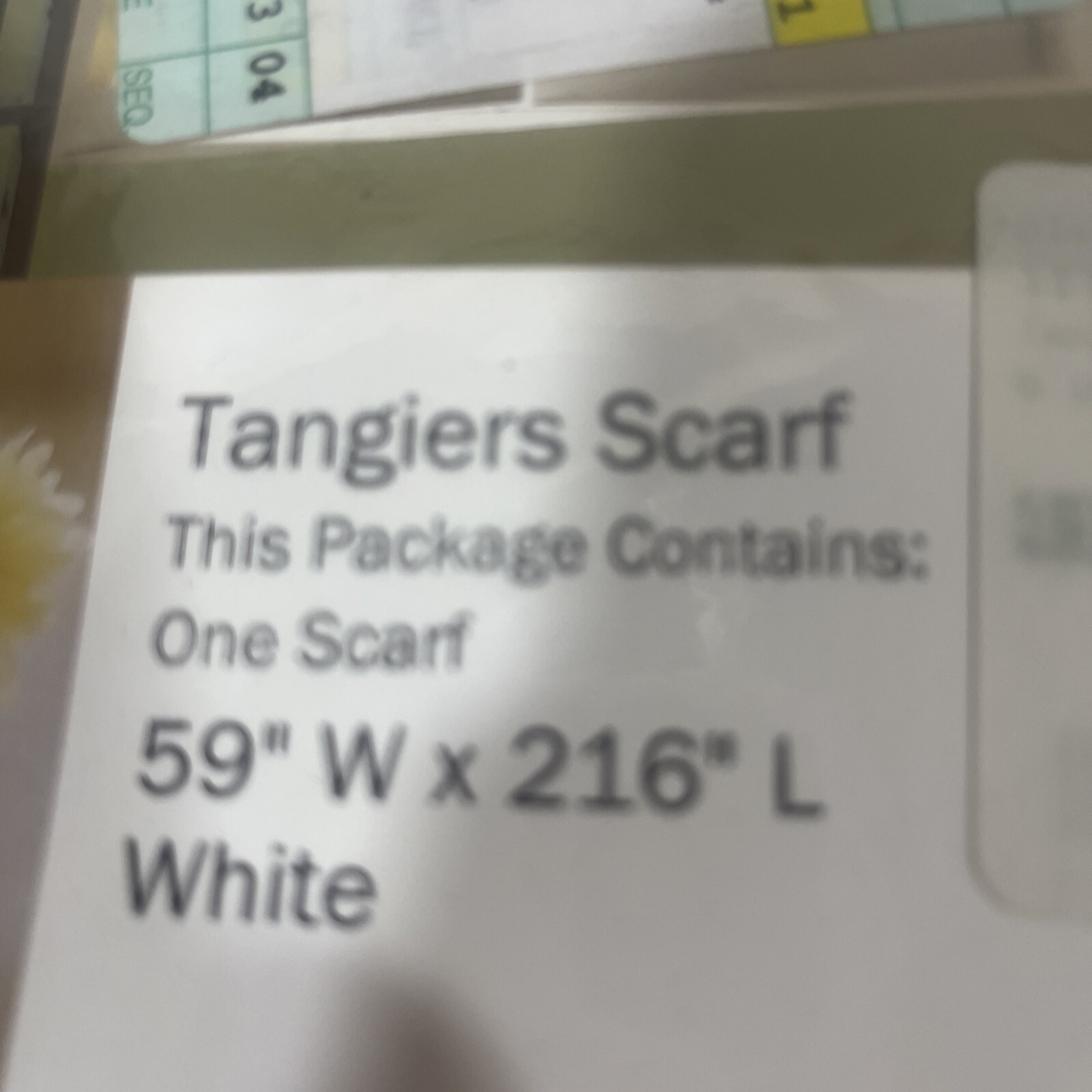 New Rectangular Window Scarf 59” x216” White Sheer Voile Tangiers Elegance Decor