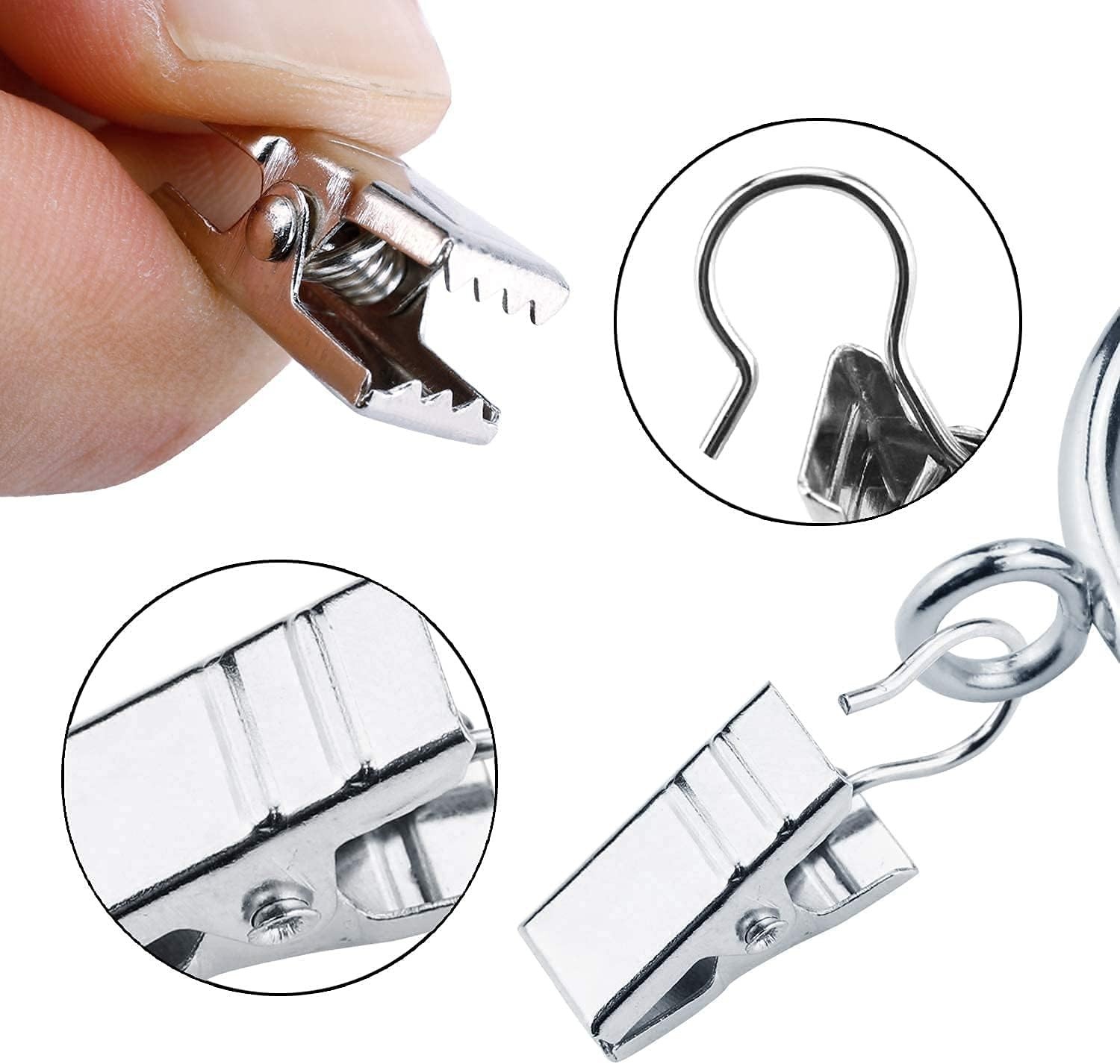 30 Pack Mini Heavy-Duty Hook Clip Set Curtain Clips for Photos Home Decoratio…