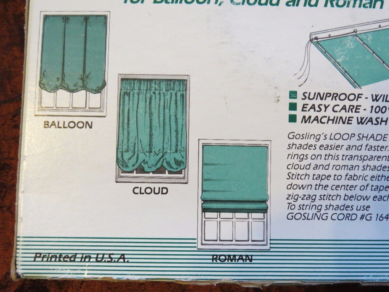 5/8″ LOOP-SHADE TAPE FOR BALLOON, CLOUD & ROMAN SHADES,SOLD BY YARD (B9)