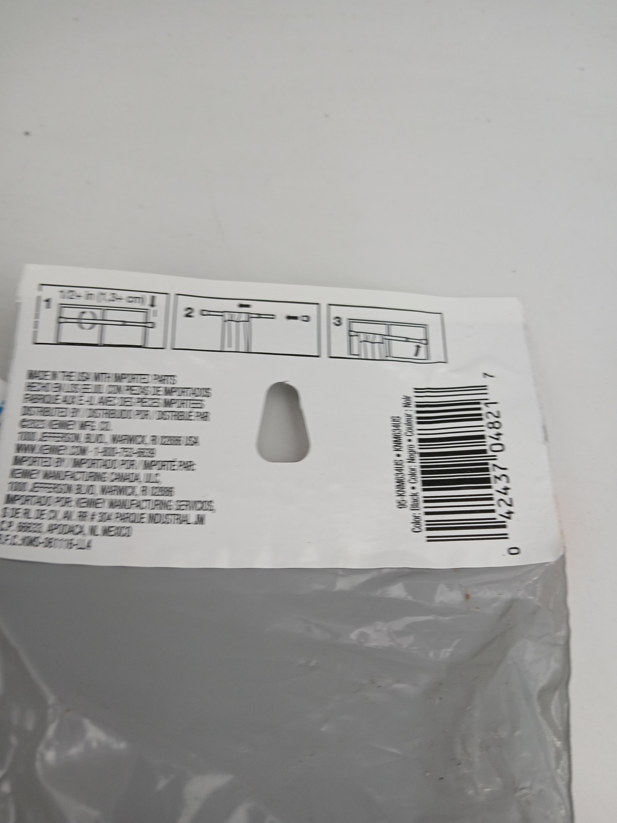 4 Pack Kenney Spring Tension Curtain Rod 28-48in White 7/16in Window Home USA