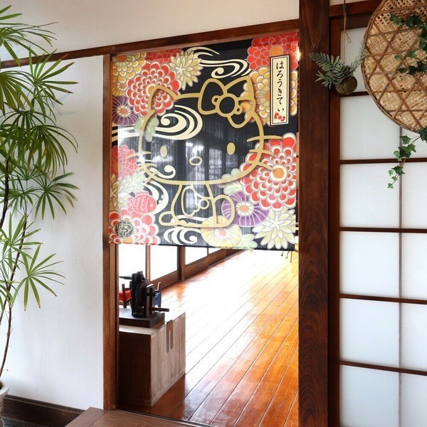Japanese Traditional Noren – Unique Hello Kitty Yuzen-style Home Decor JP Made