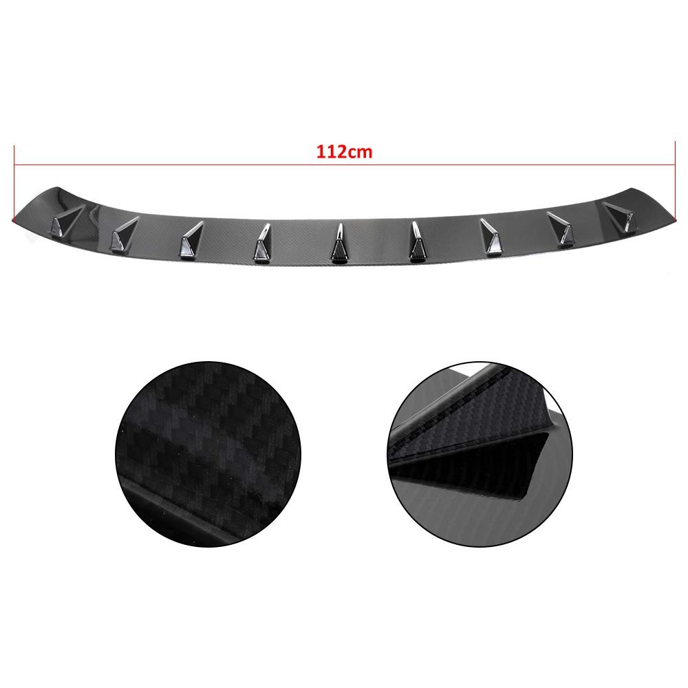 ABS Rear Roof Shark Fin Spoiler For 2016-2020 Honda Civic Sedan Glossy Carbon