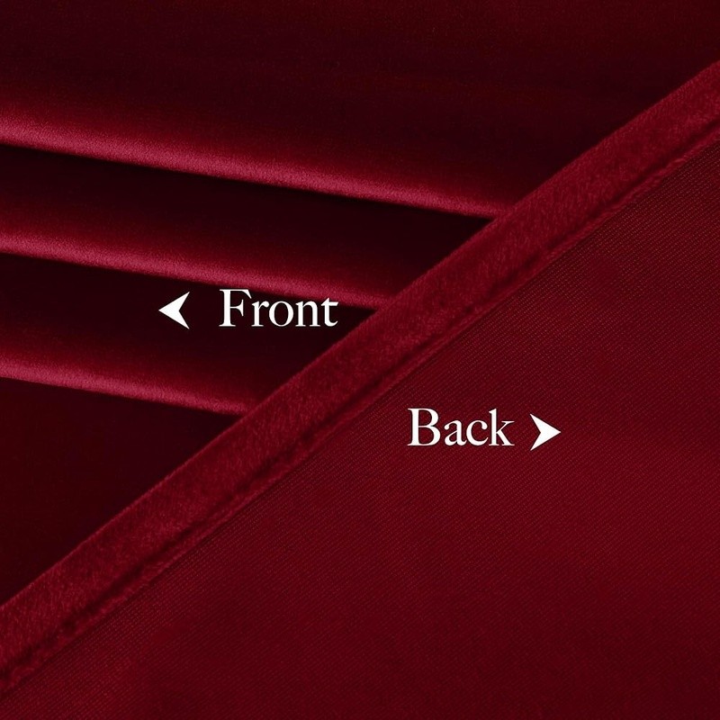 Velvet Blackout Curtains Adjustable Length Sound Dampening Light Blocking Panels