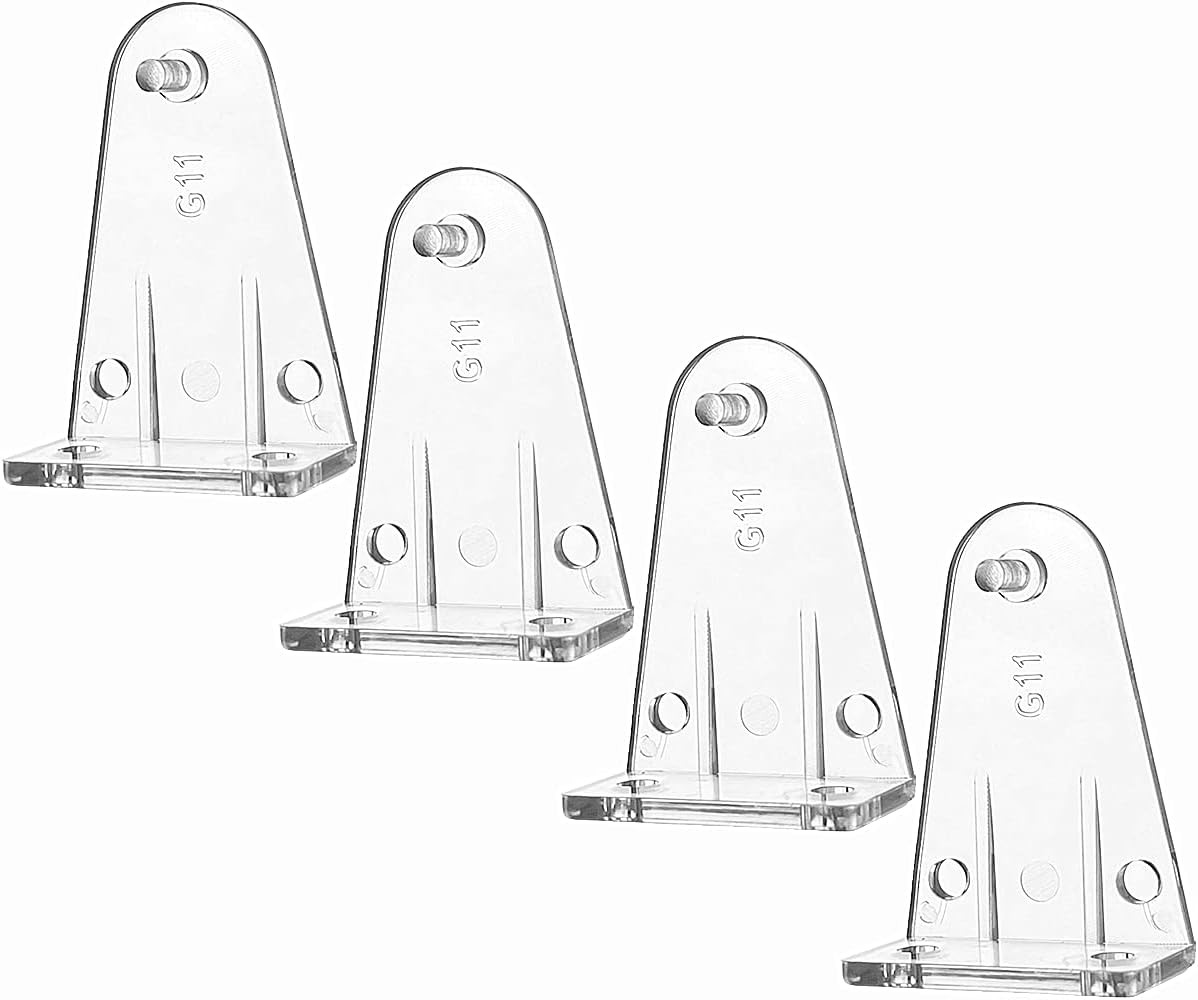 4Pcs Hold down Brackets Clear Color Bottom Rail Hold Clips for High Profile Blin