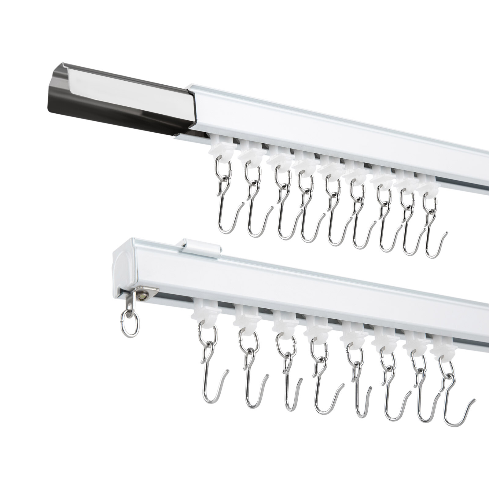 Heavy Duty Curtain Track Rail Set Ceiling or Wall Mounting Room Divider 9-12ft