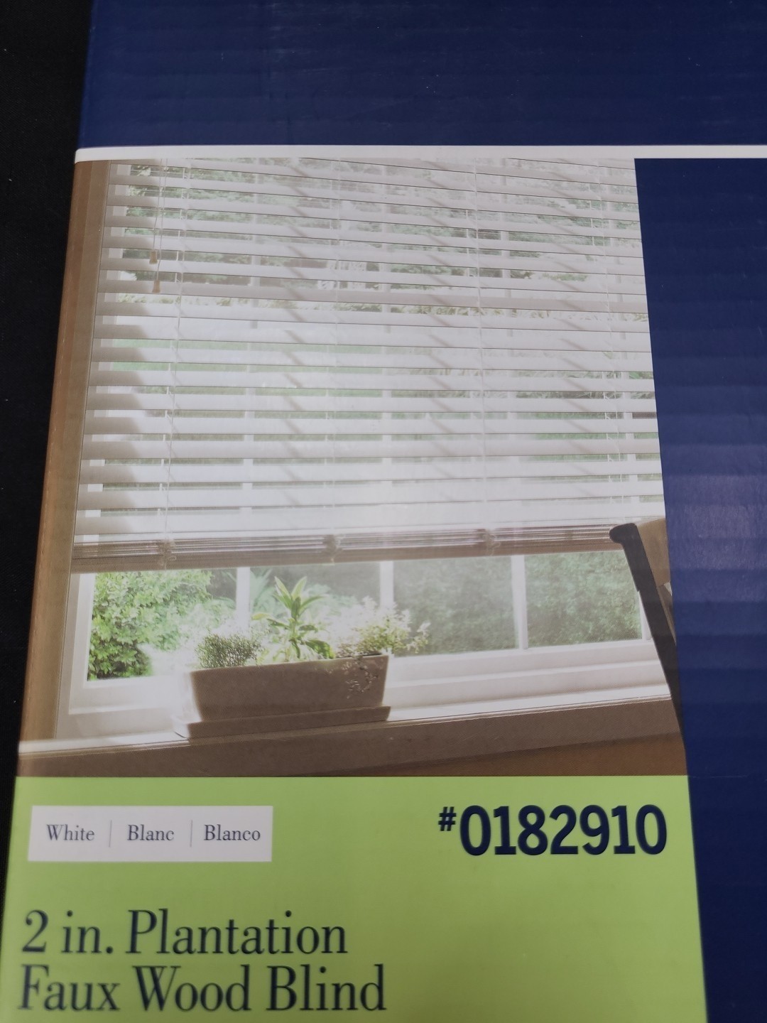 Levolor 0182910 36″x64″ 2″ Plantation Faux Wood Blind White-Actual Width 35.5″